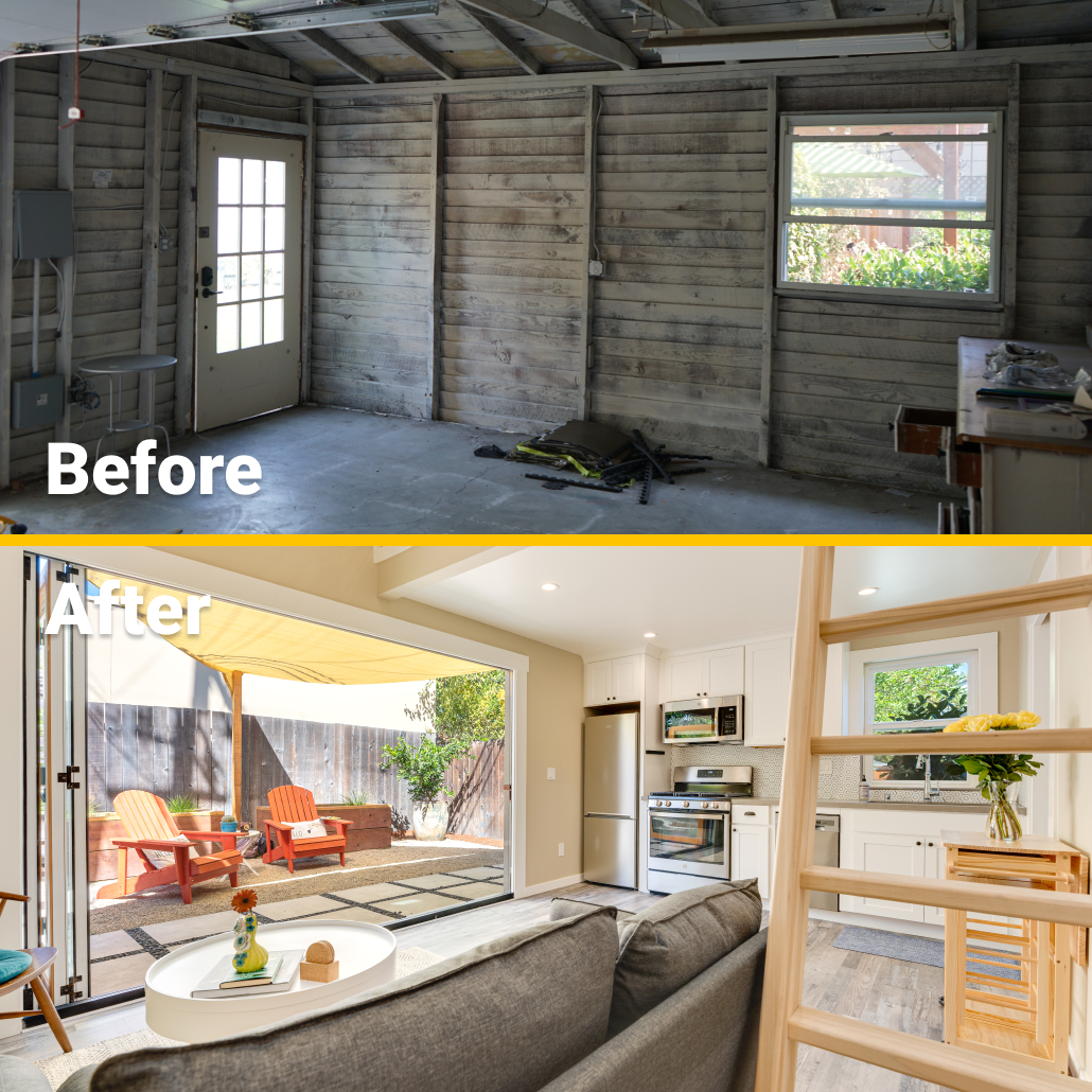 Before-and-after pics: Storage room transforms into studio apartment