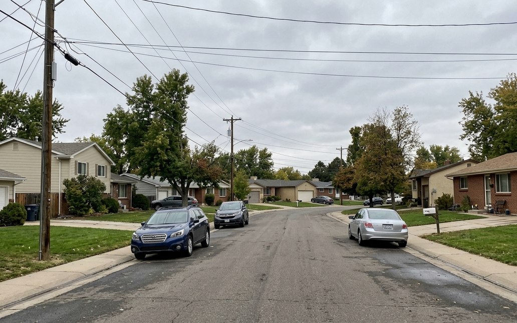 Denver-area Colorado neighborhood of single-family homes